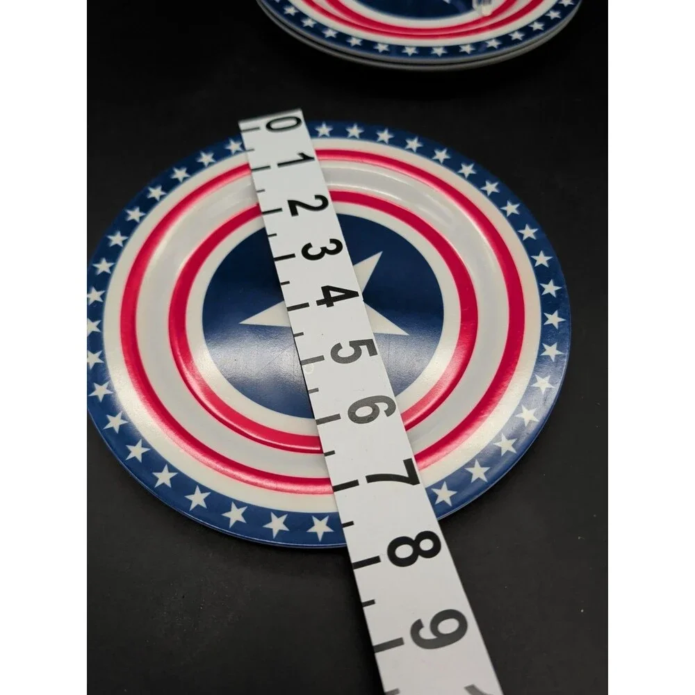 Kings Club Casino Captain America Star Salad Plates July Fourth Set Of 4
